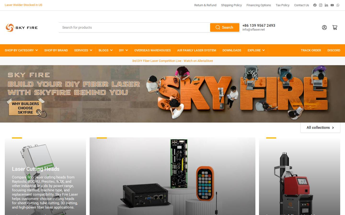 alleriastore.com homepage screenshot