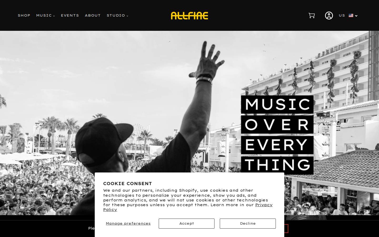 allfirerecords.com homepage screenshot