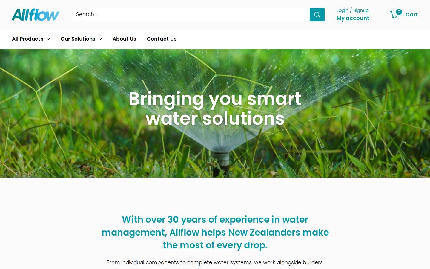 allflow.co.nz homepage screenshot