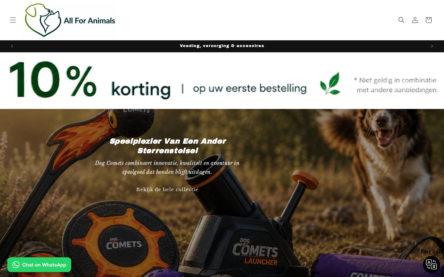 allforanimals.nl homepage screenshot