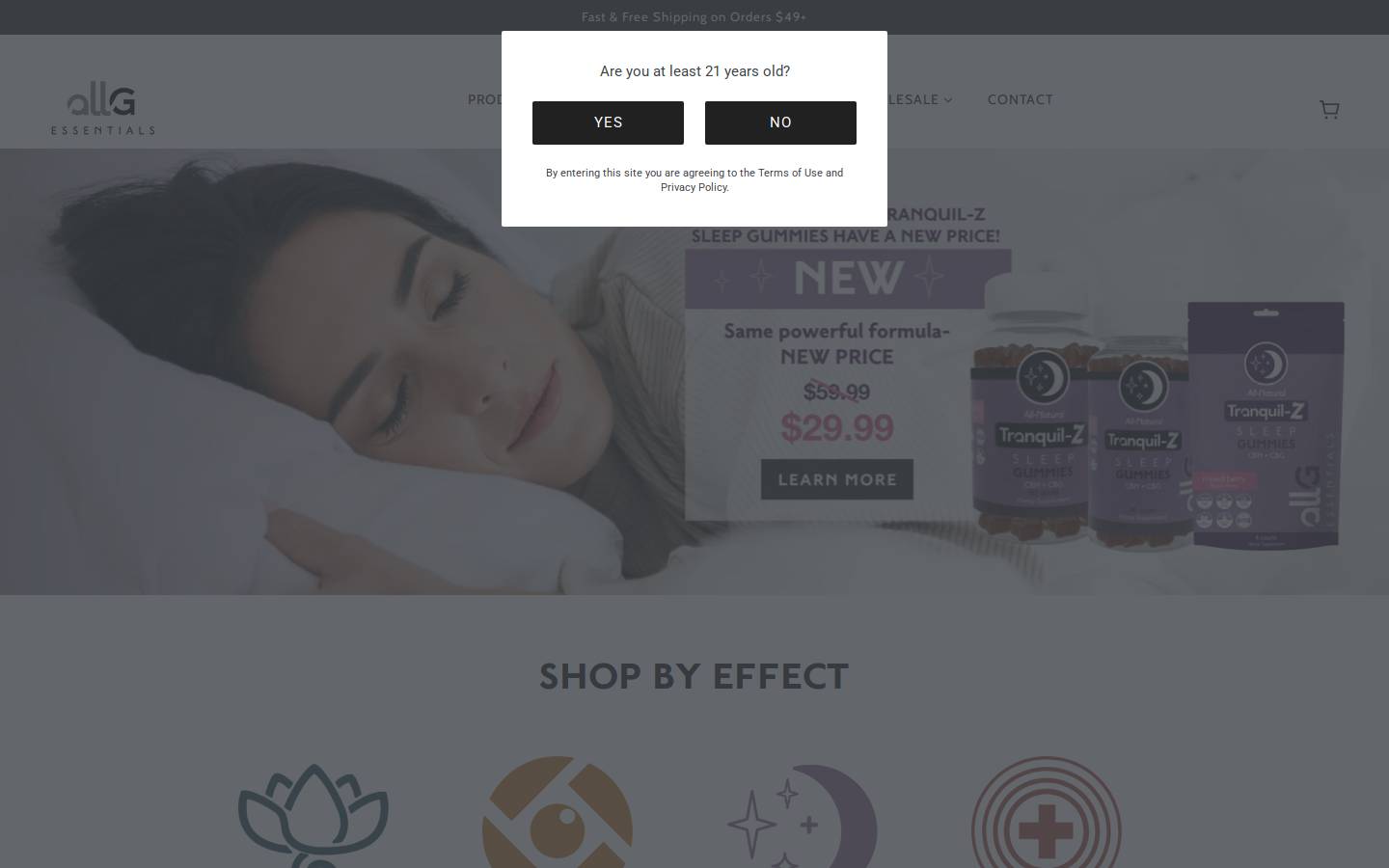 allgessentials.com homepage screenshot