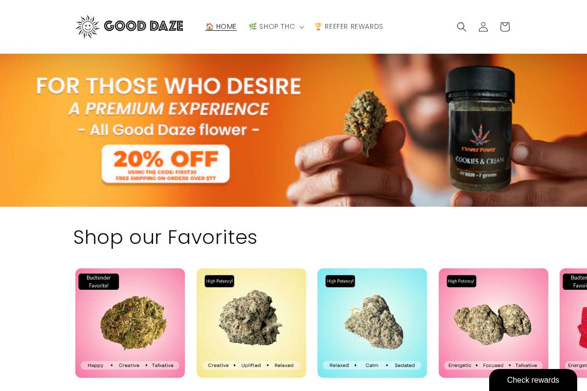 allgooddaze.com homepage screenshot