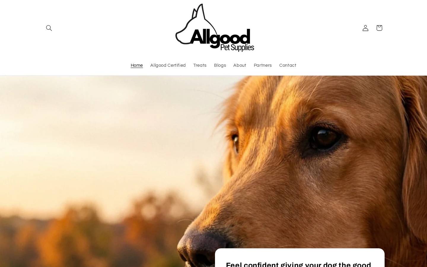 allgoodpetsupplies.com homepage screenshot