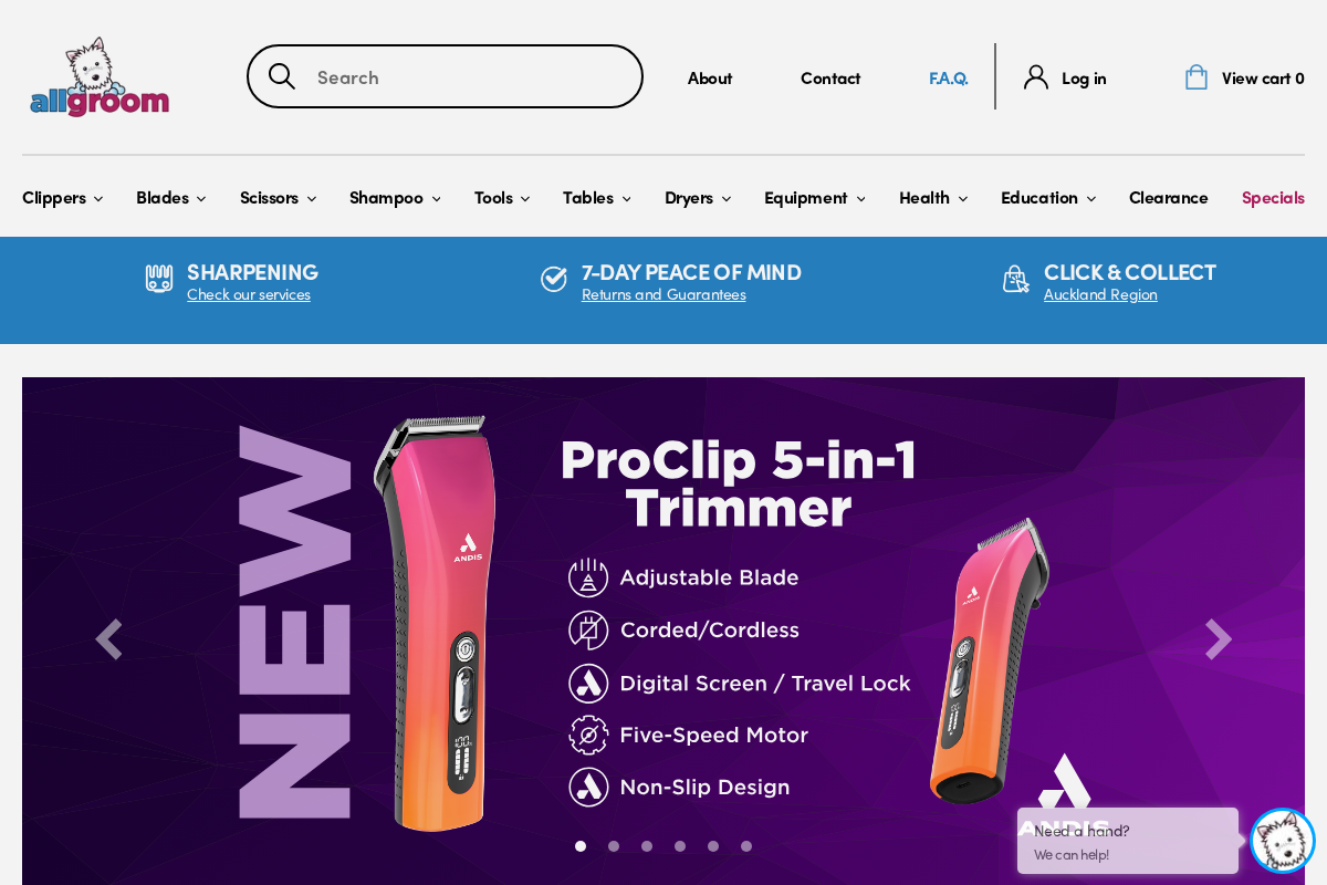 AllGroom homepage screenshot