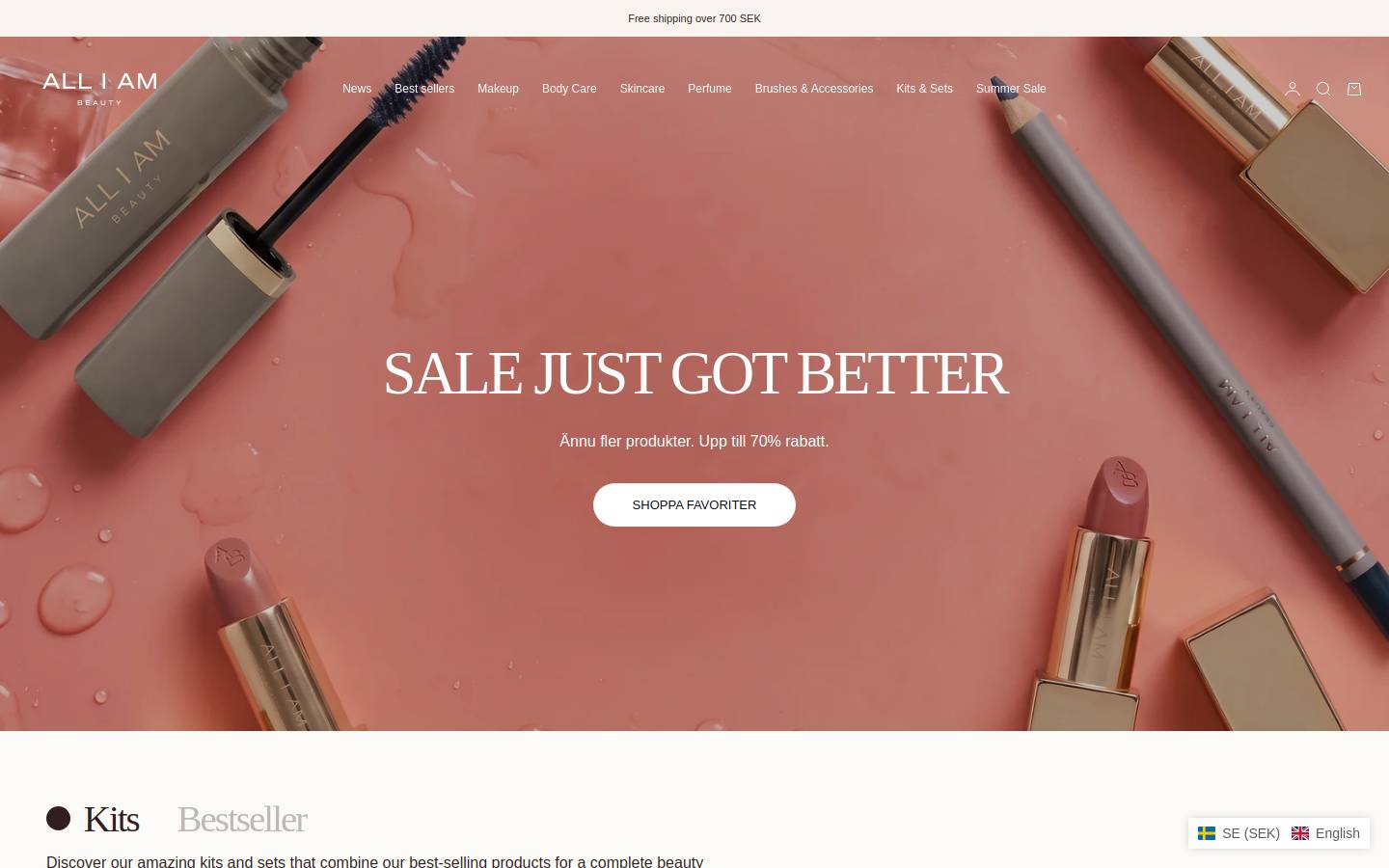 Alliambeauty homepage screenshot