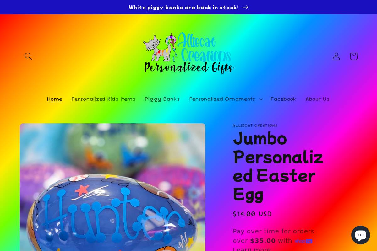 alliecatcreations.com homepage screenshot