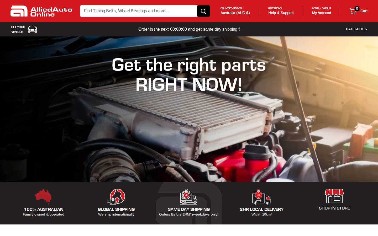 alliedautoonline.com.au homepage screenshot