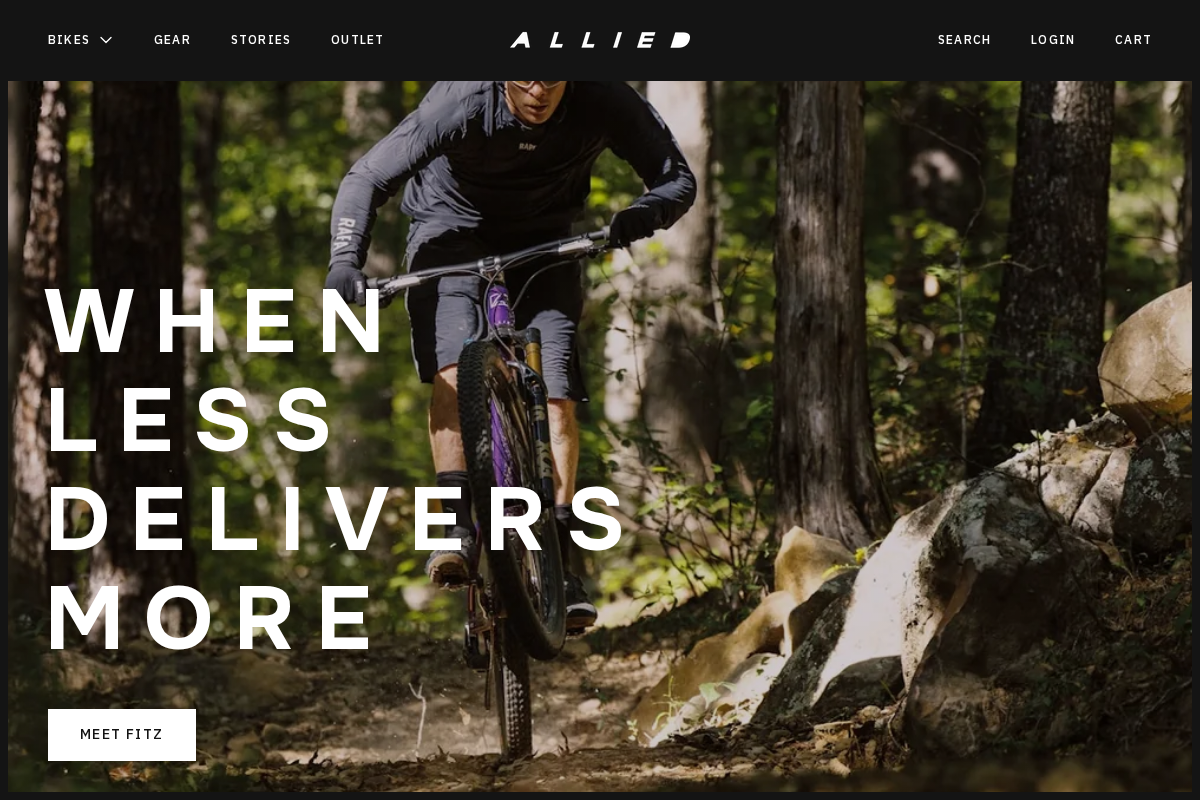 alliedcycleworks.com homepage screenshot