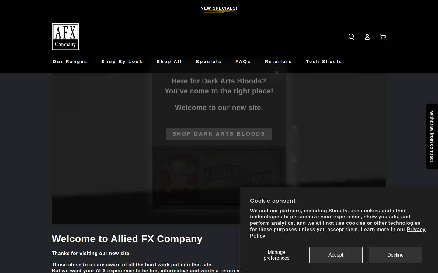 alliedfxco.com homepage screenshot