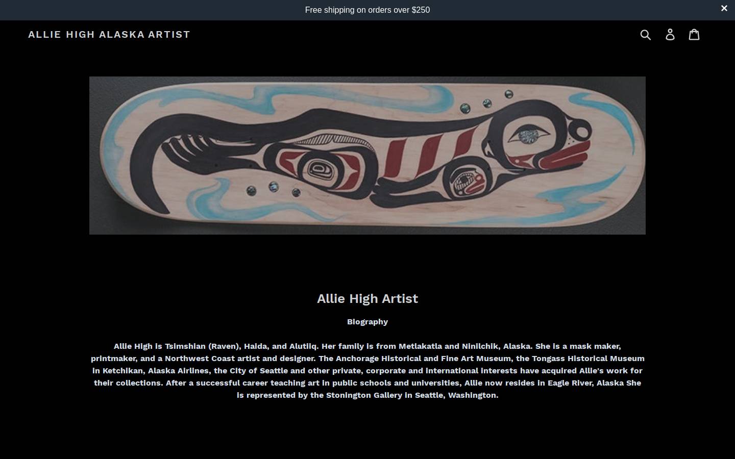 alliehighart.com homepage screenshot