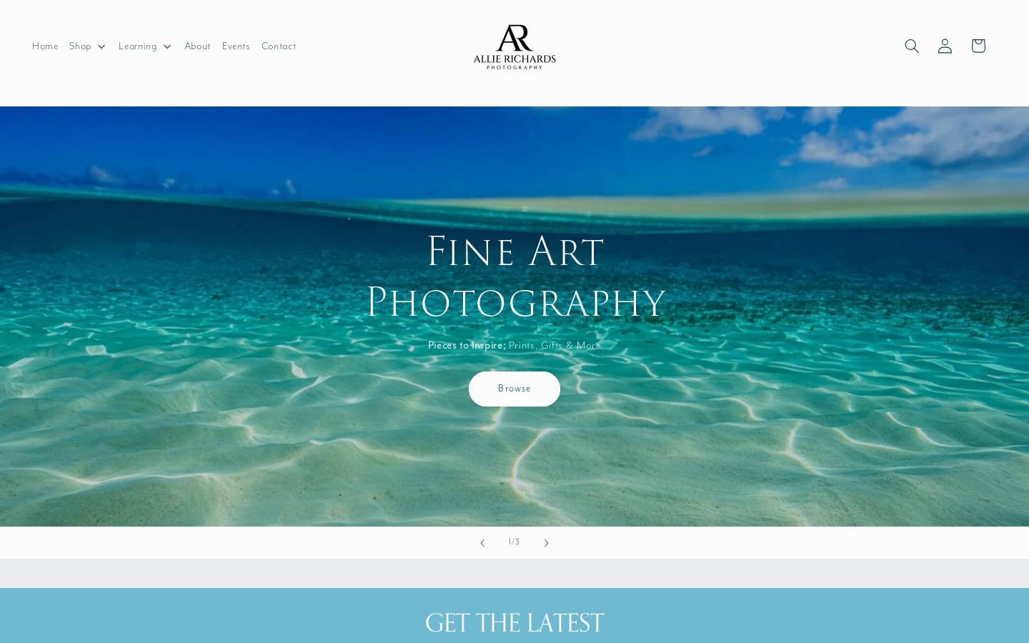 allierichards.com homepage screenshot