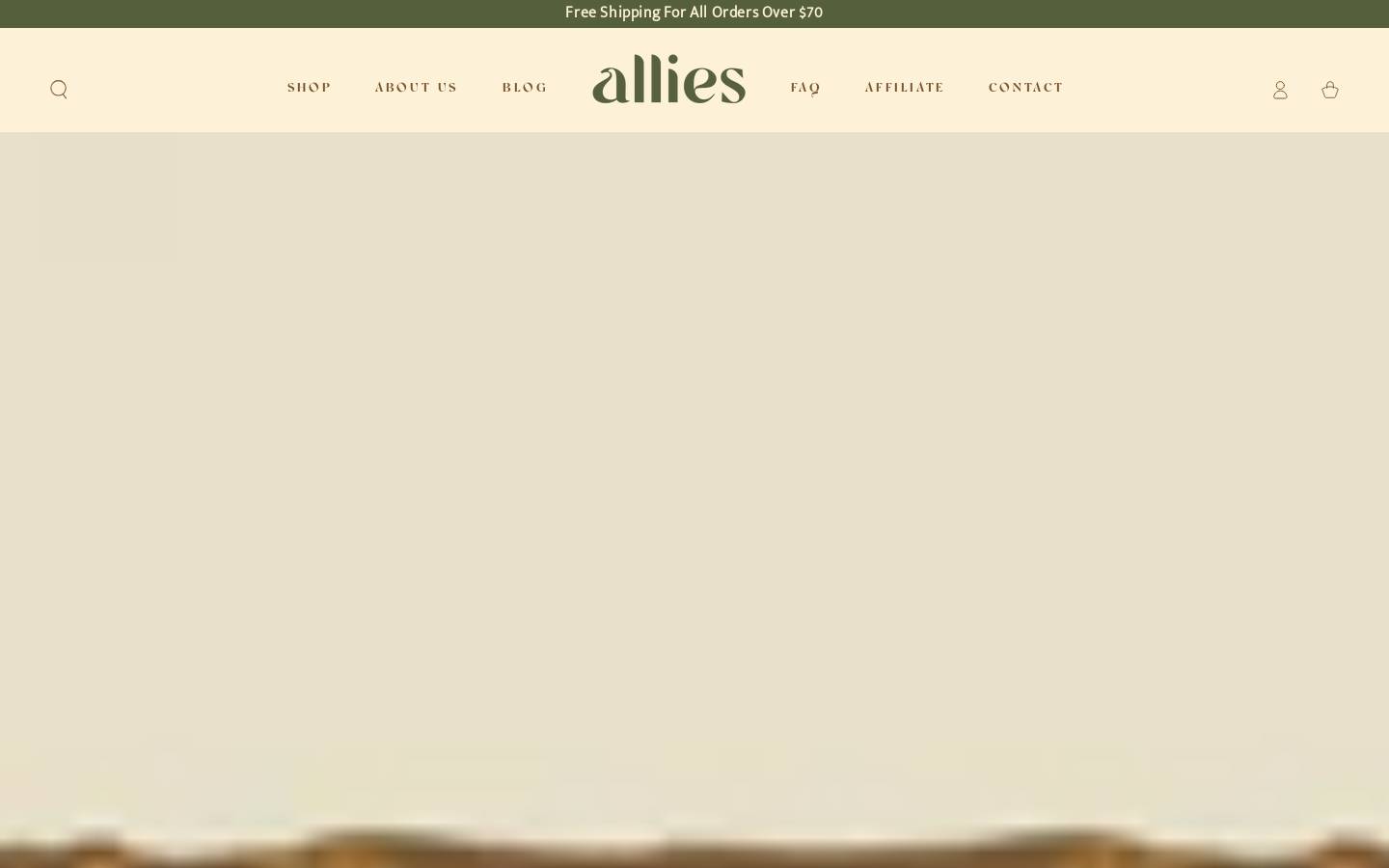 alliesbotanicals.com homepage screenshot