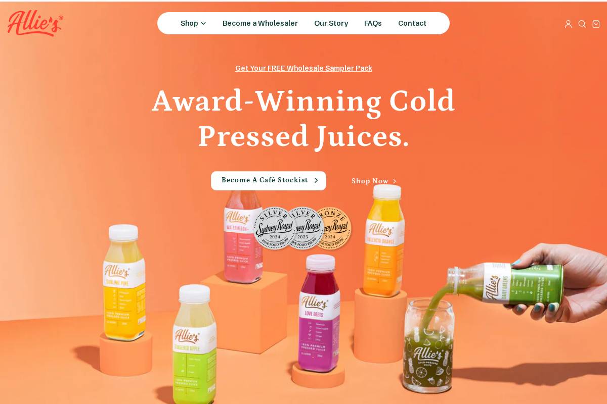 alliesfoods.com.au homepage screenshot