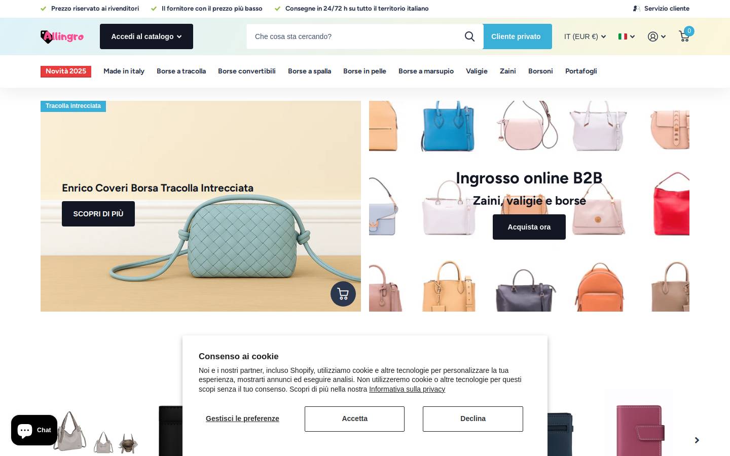 Allingro homepage screenshot