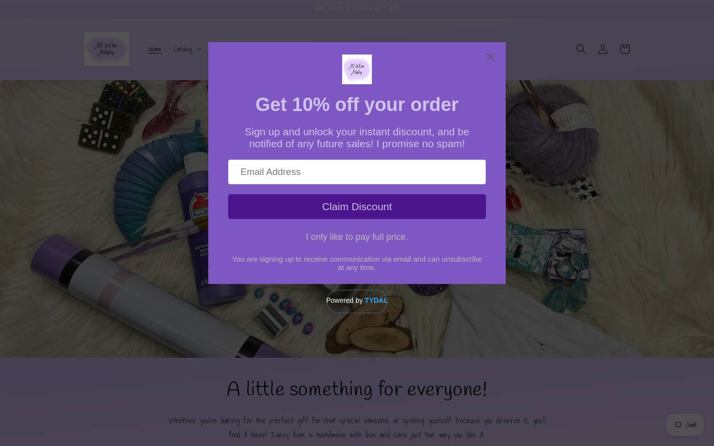 allinoneartistry.com homepage screenshot