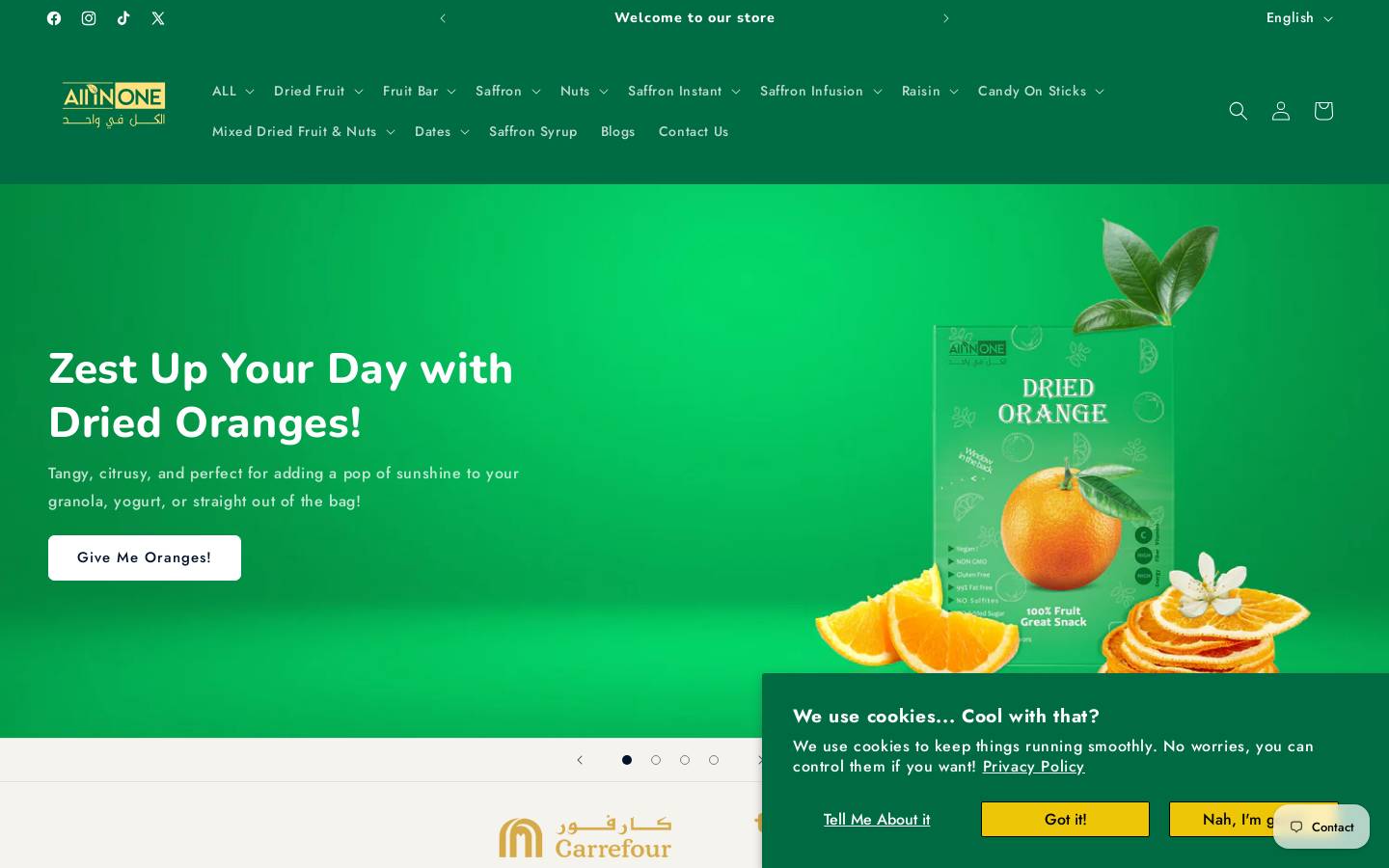 allinonetradingco.com homepage screenshot