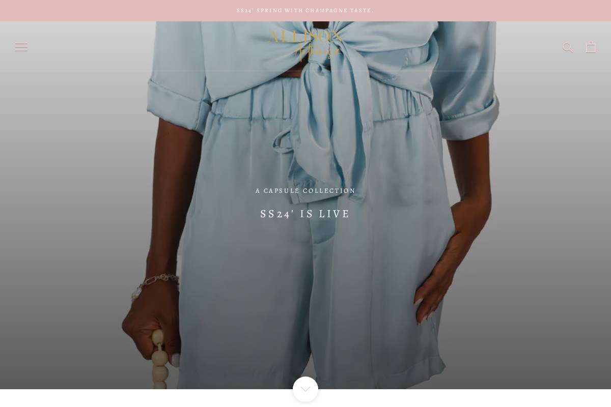 allisonanthonisz.com homepage screenshot