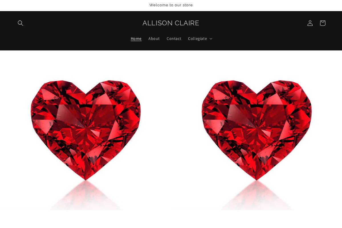 allisonclaire.com homepage screenshot