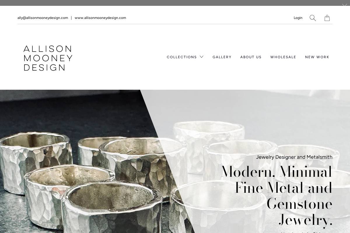 allisonmooneydesign.com homepage screenshot