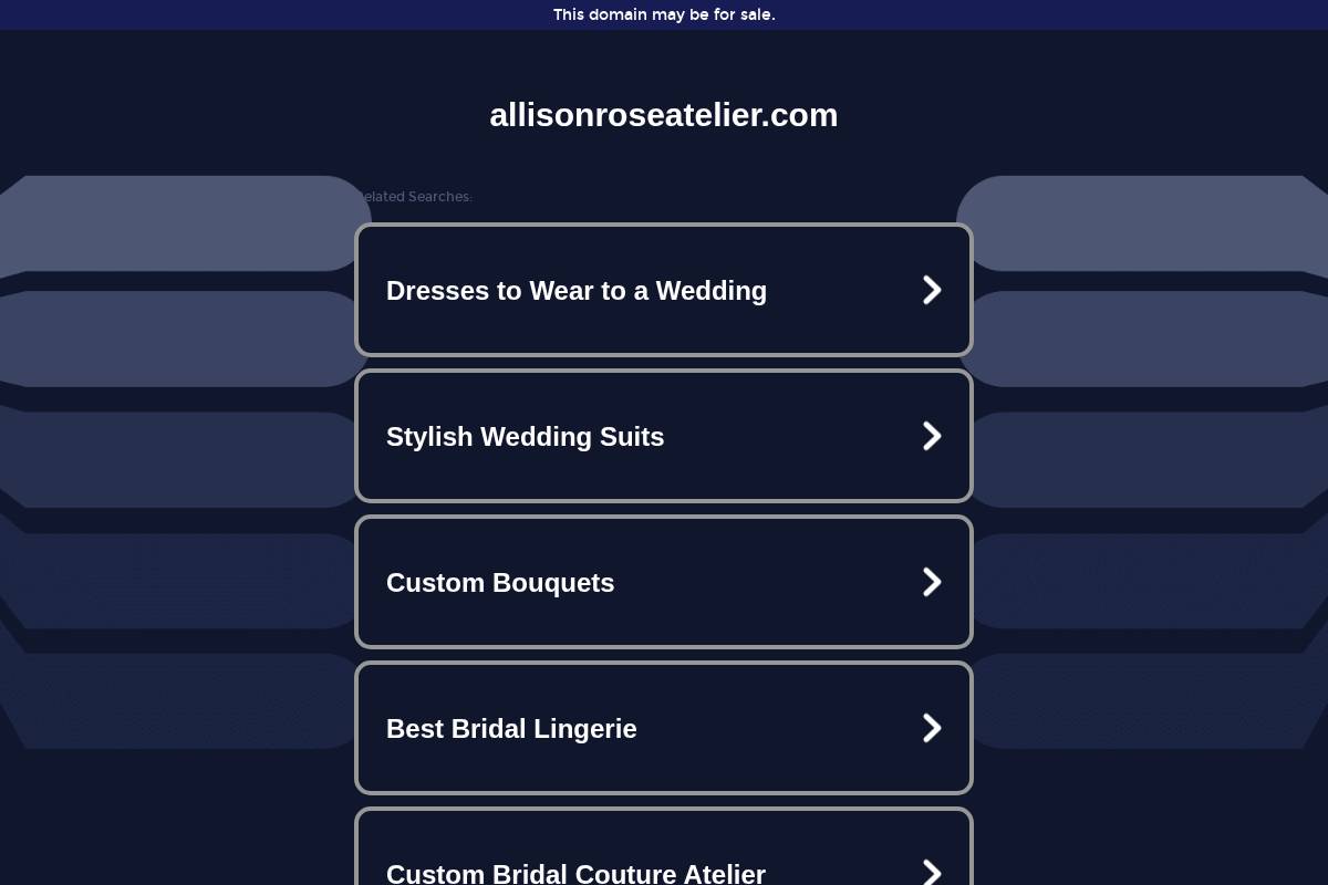 allisonroseatelier.com homepage screenshot