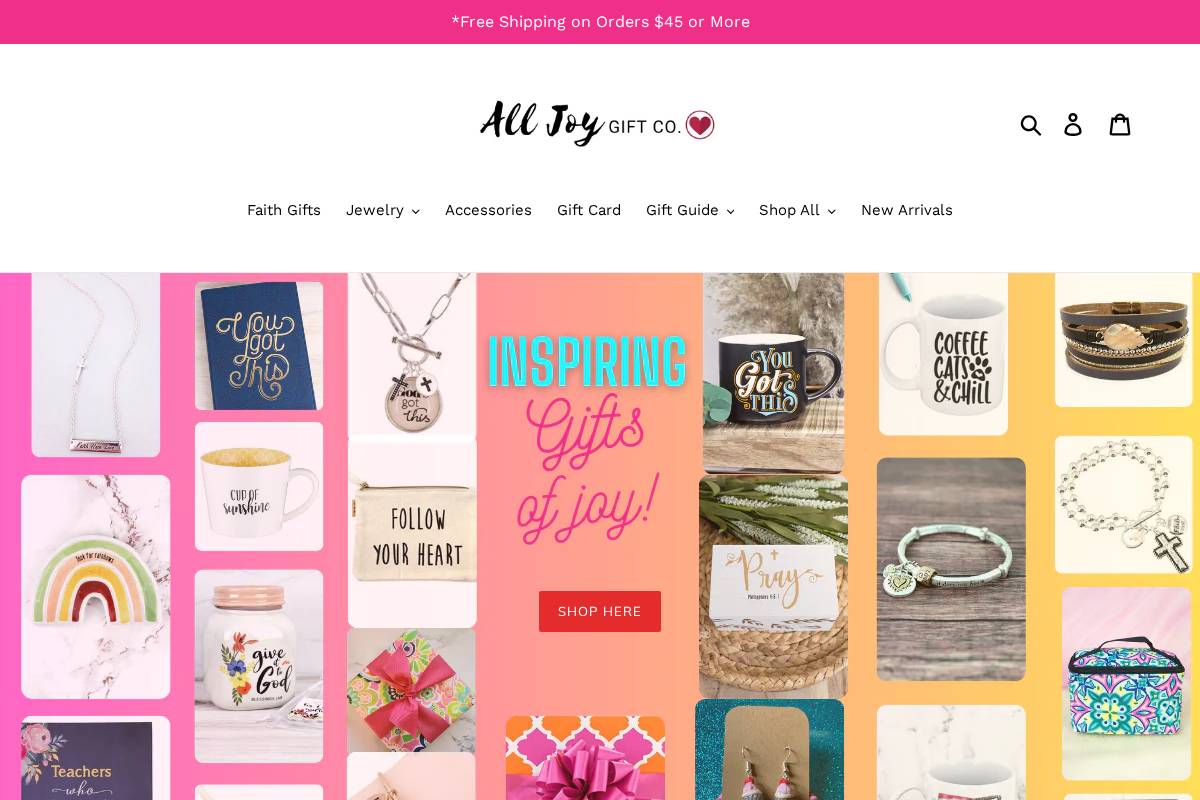 alljoygifts.com homepage screenshot