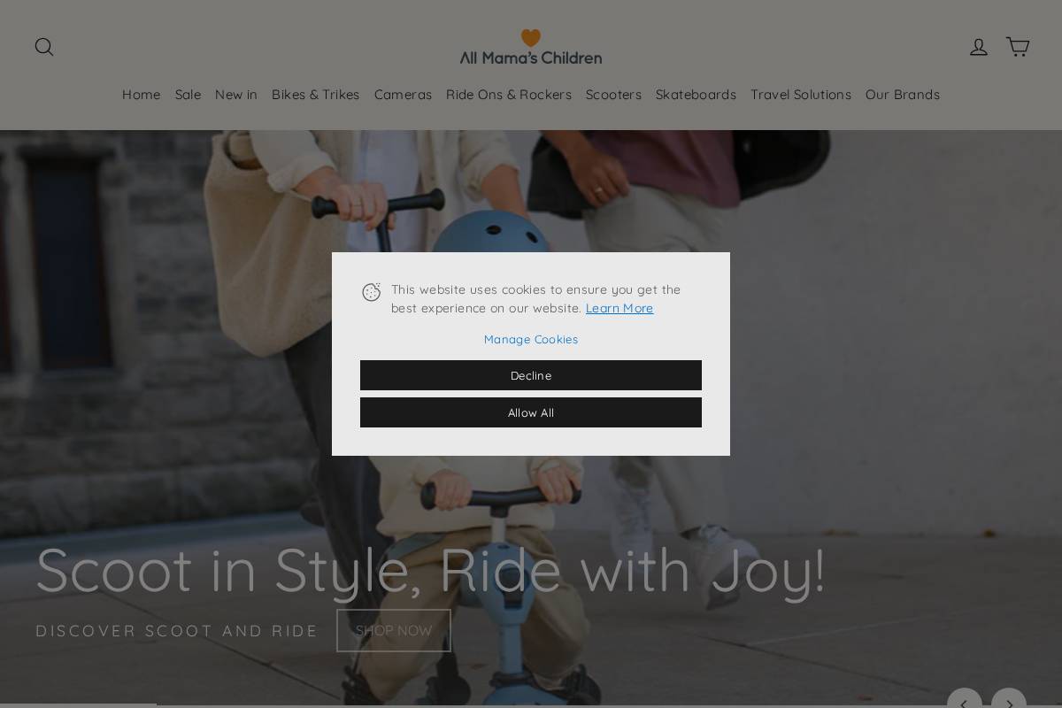 All Mama's Children homepage screenshot