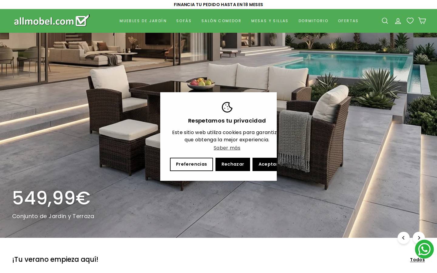 Allmobel homepage screenshot