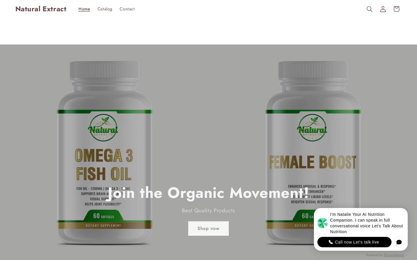 allnaturalextract.com homepage screenshot