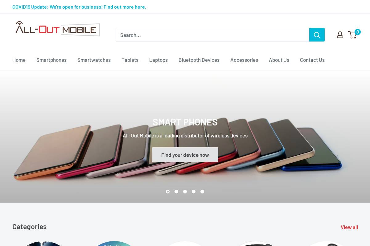 alloutmobile.com homepage screenshot