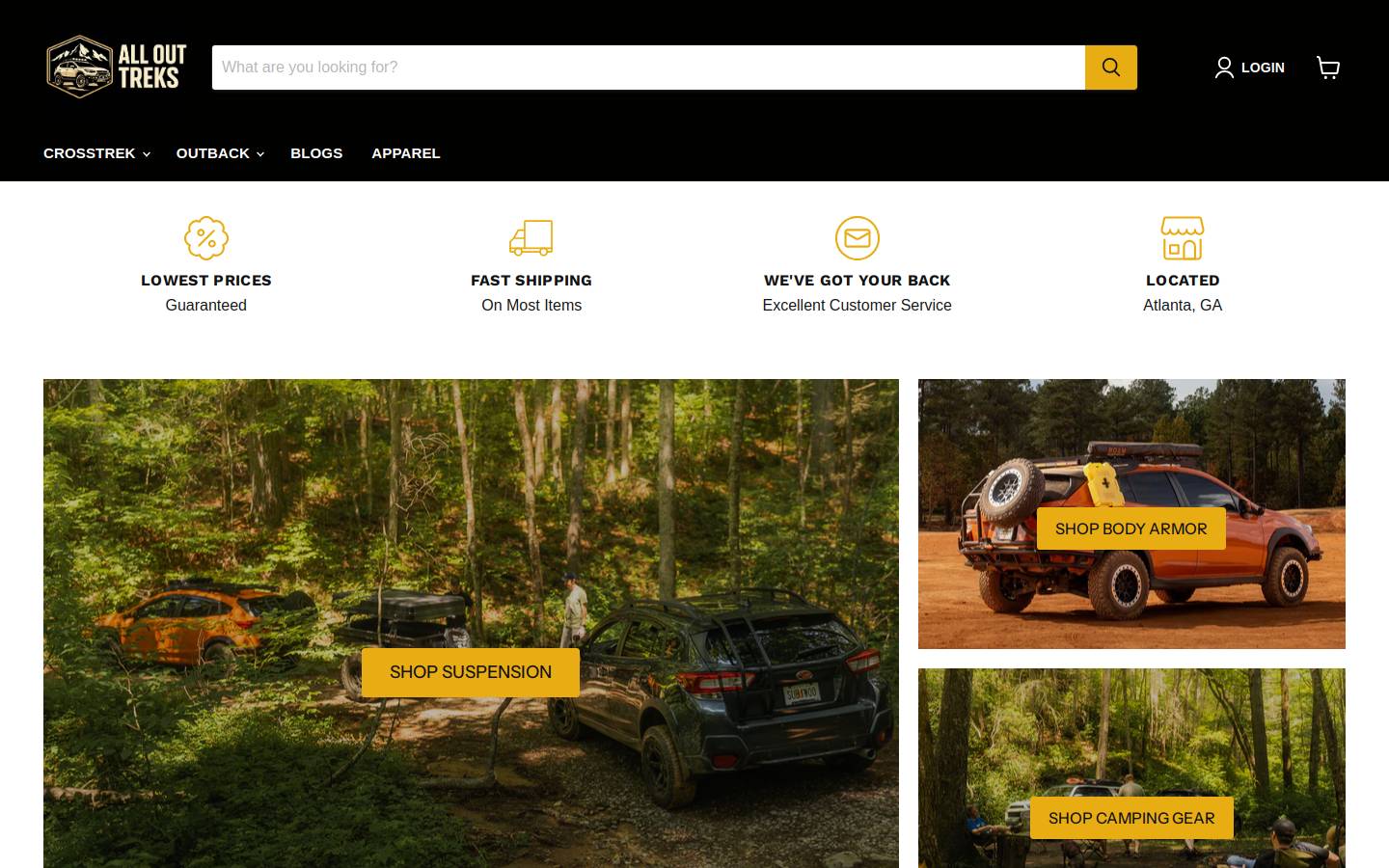 allouttreks.com homepage screenshot