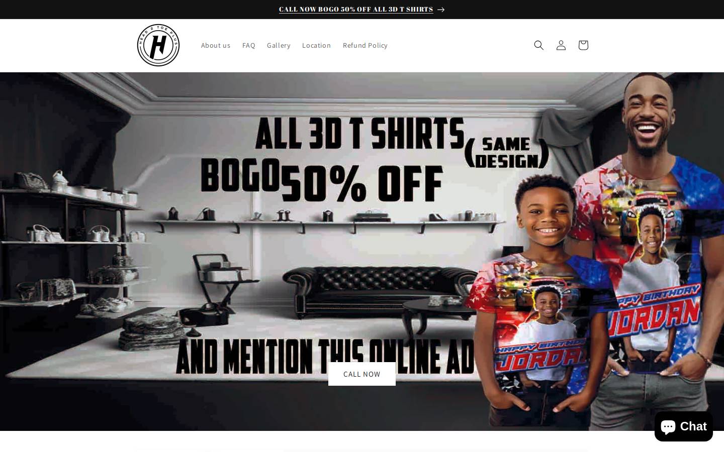 allover3dshirts.com homepage screenshot