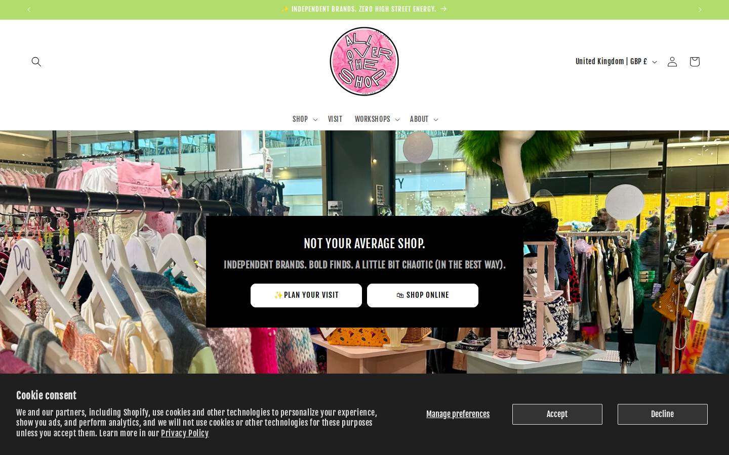 allovertheshop.co.uk homepage screenshot
