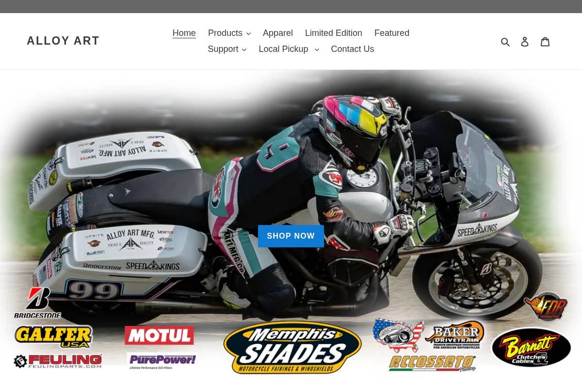 alloyart.com homepage screenshot