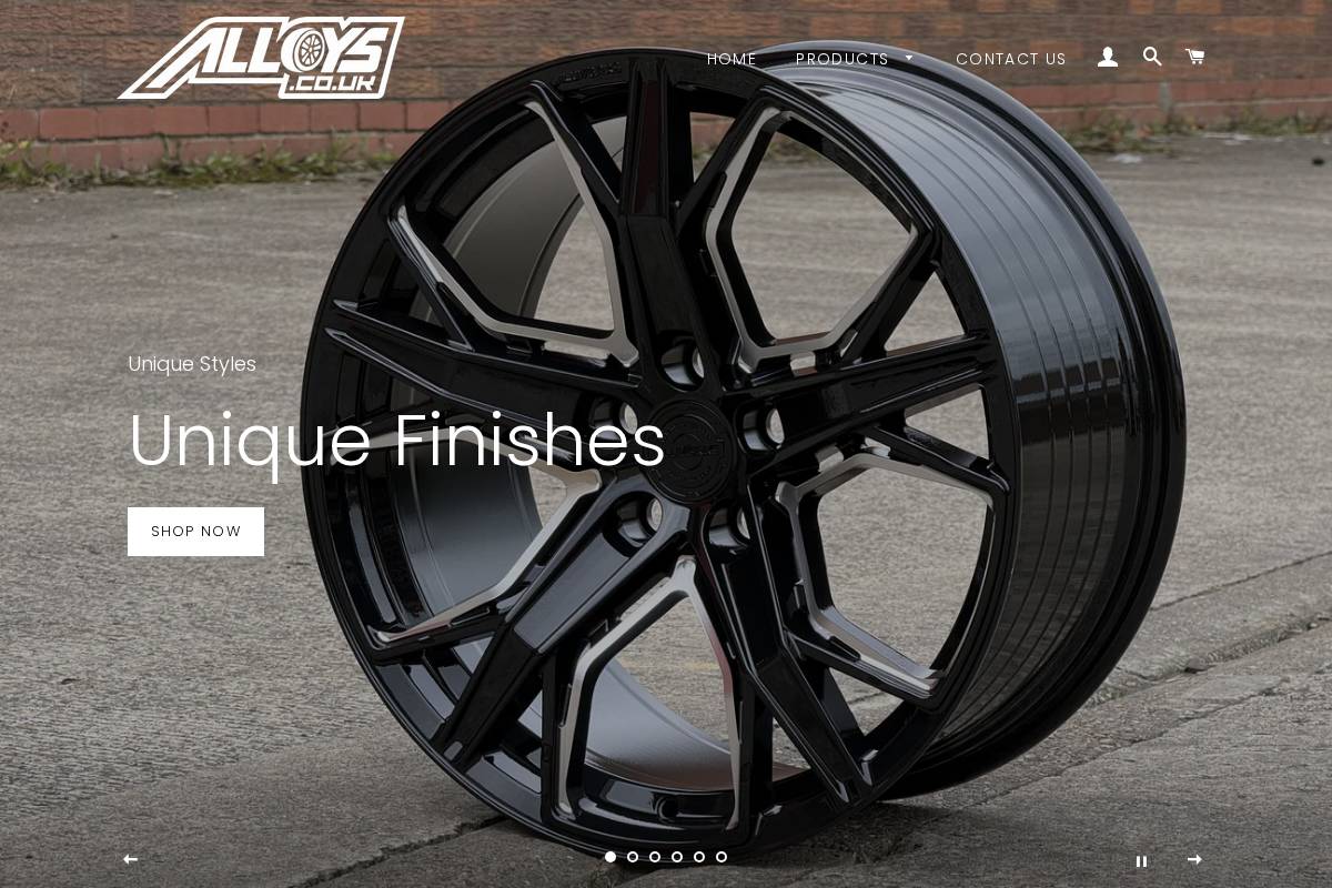 alloys.co.uk homepage screenshot