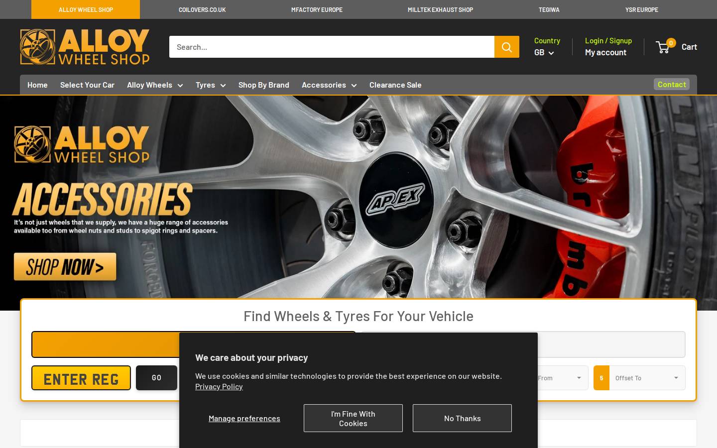 Alloywheelshop homepage screenshot
