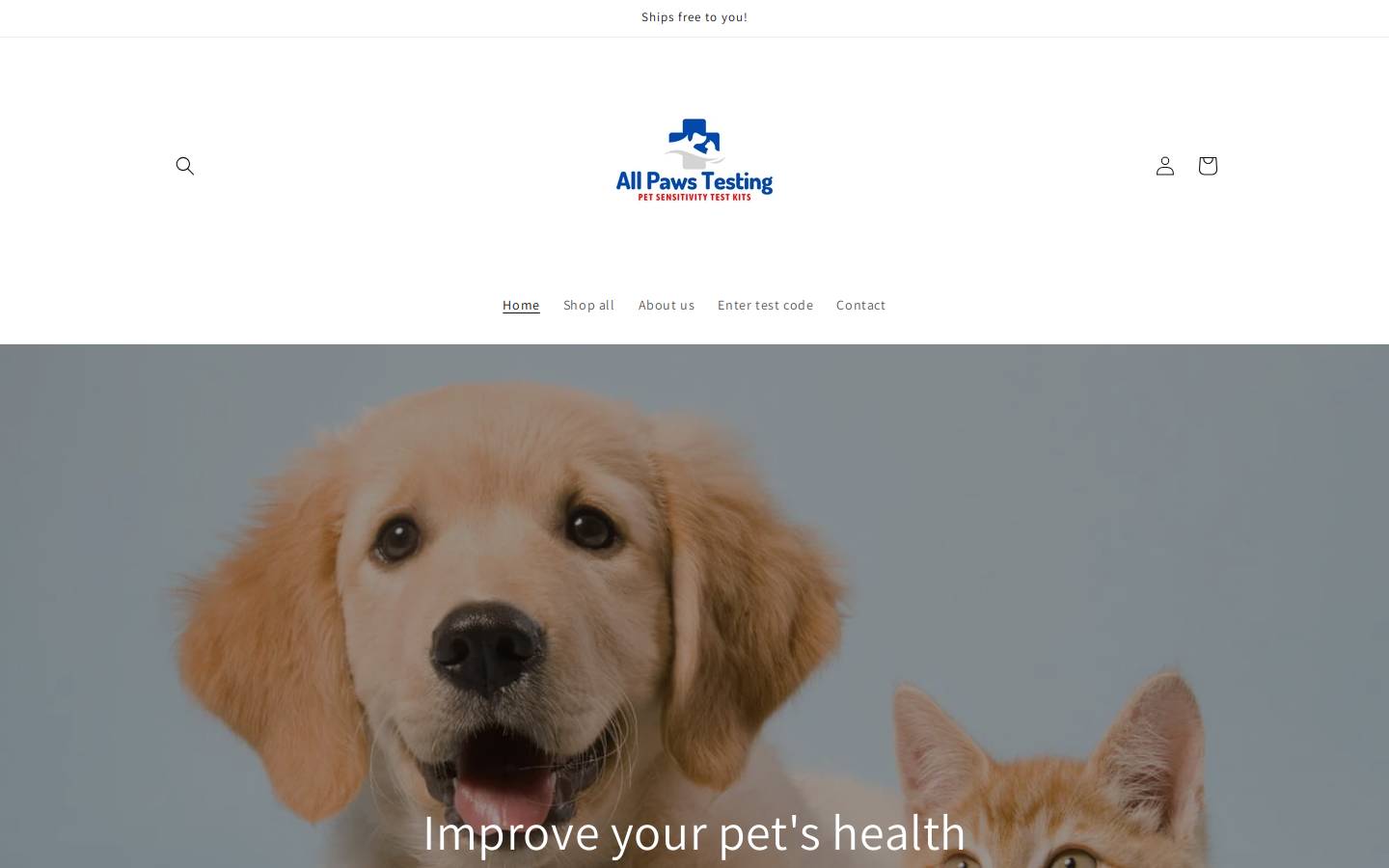 allpawstesting.com homepage screenshot