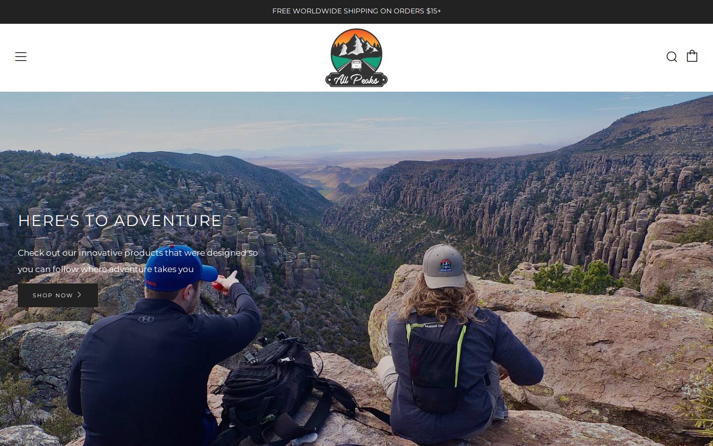 allpeaksco.com homepage screenshot