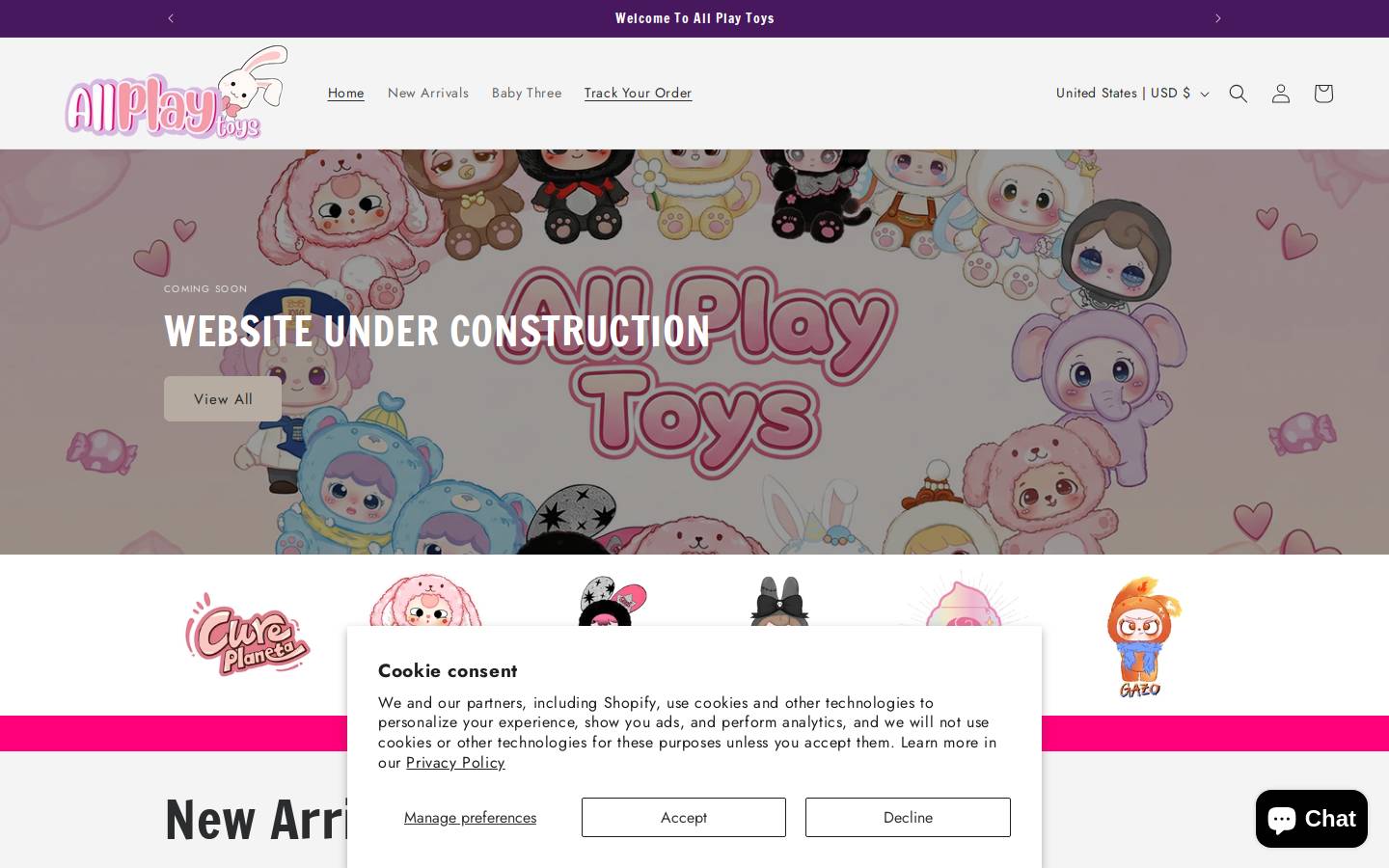 allplaytoys.com homepage screenshot