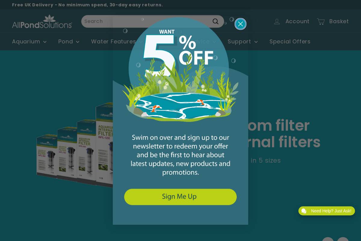 All Pond Solutions Limited homepage screenshot