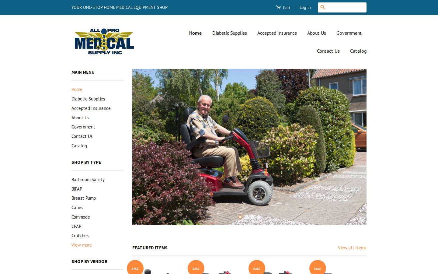 allpromedicalsupply.com homepage screenshot