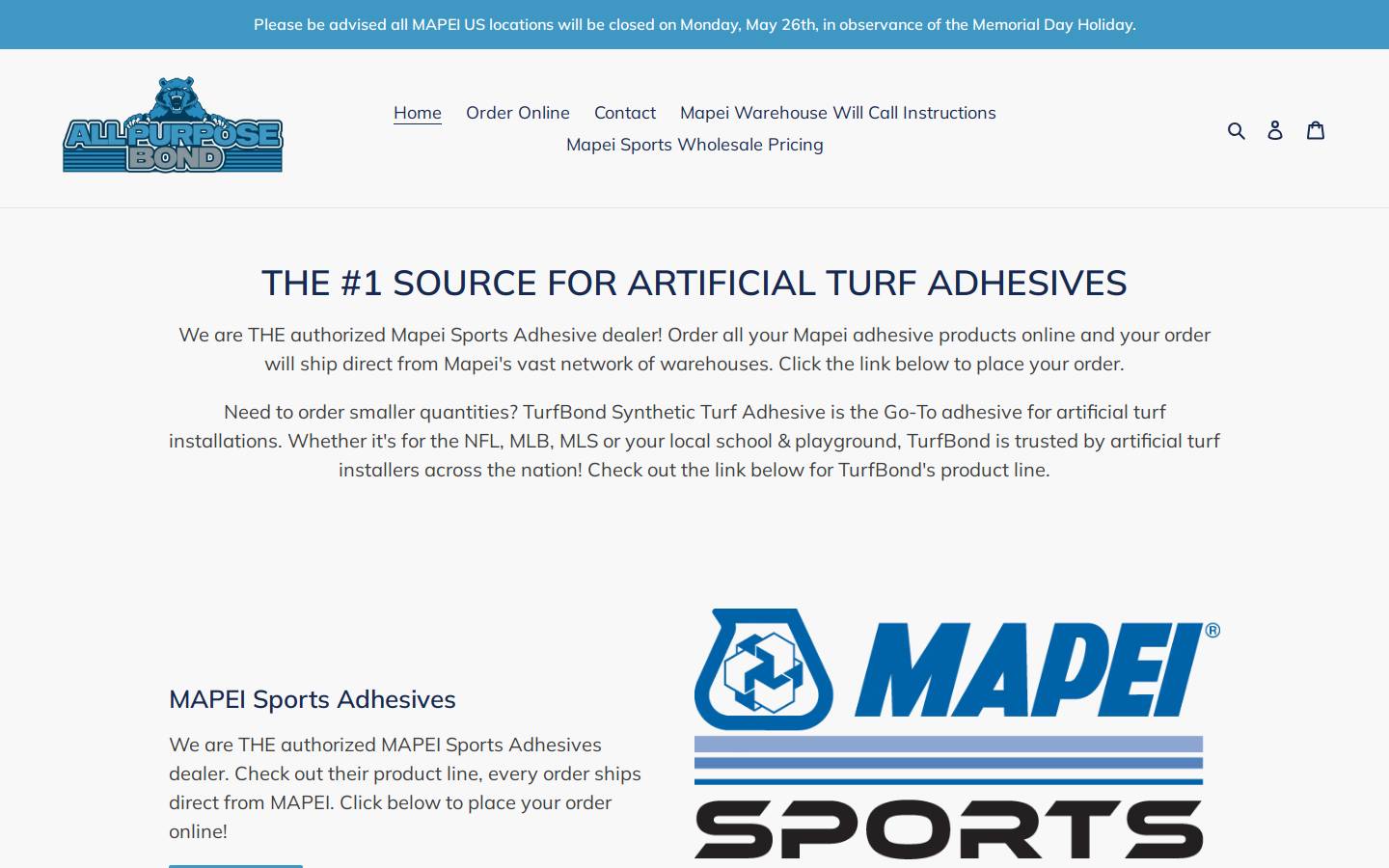 allpurposebond.com homepage screenshot