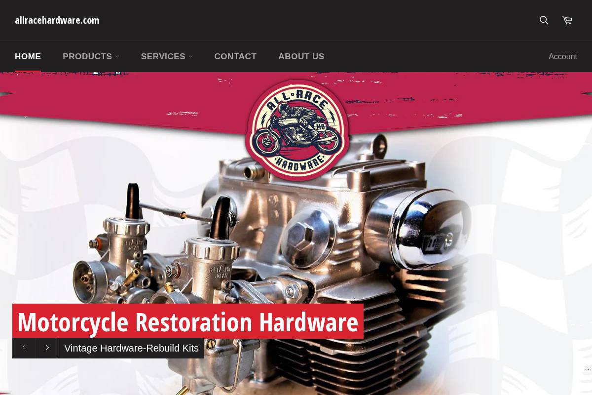 allracehardware.com homepage screenshot