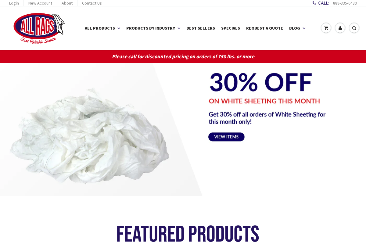 Allrags homepage screenshot