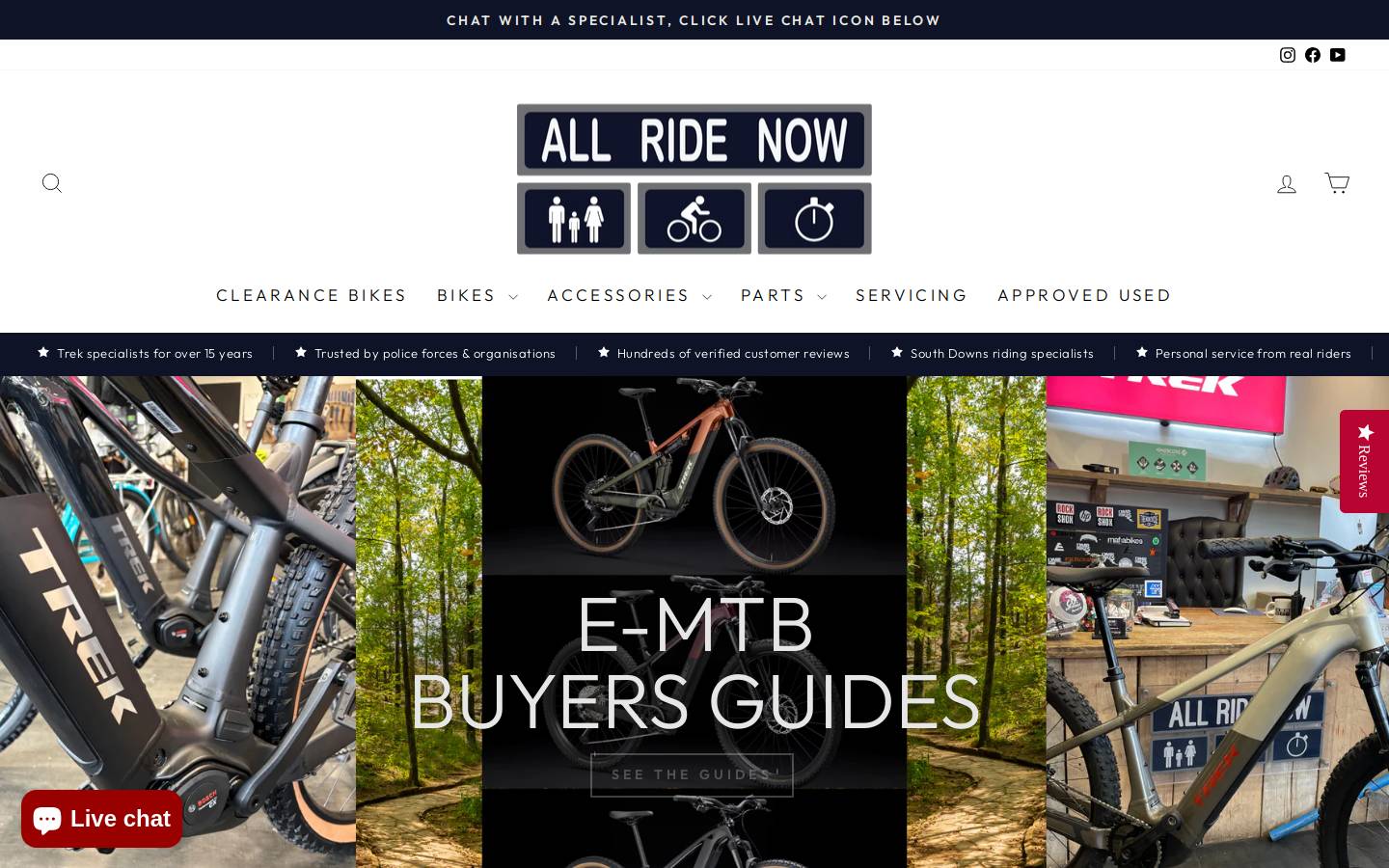 Allridenow homepage screenshot