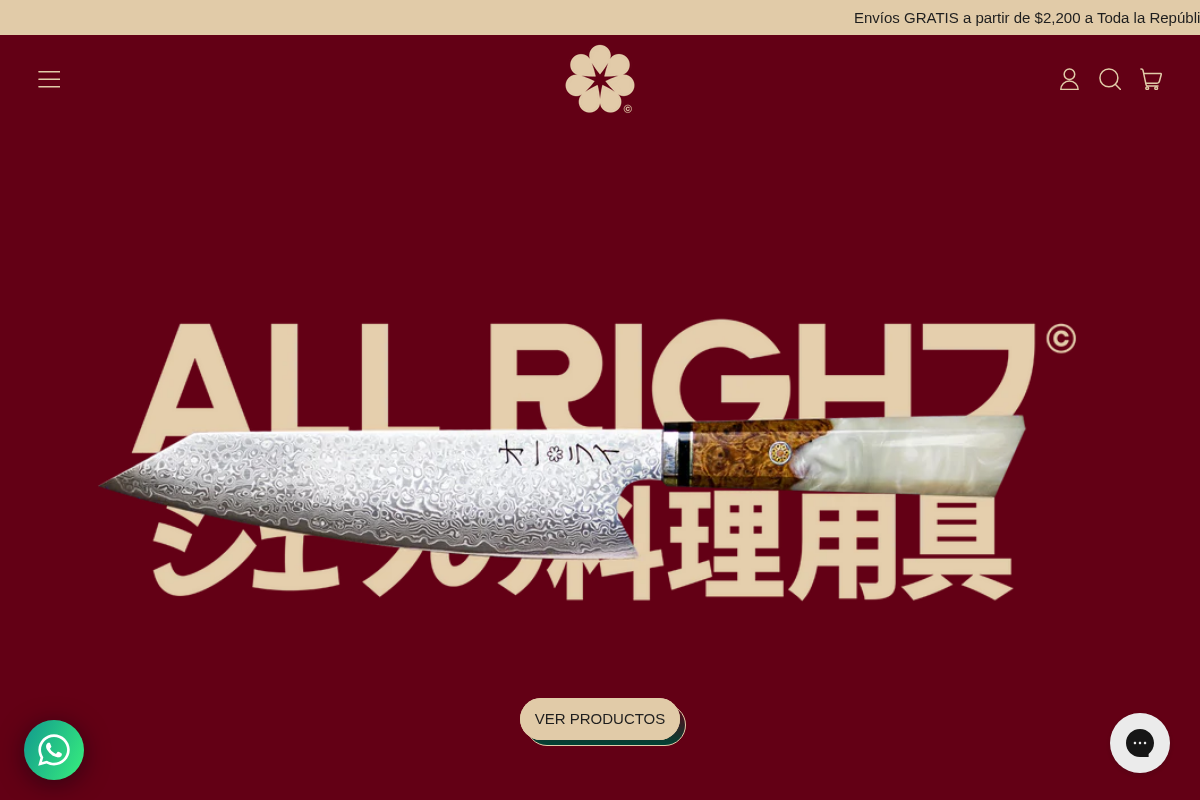 All Right Chef Tool´s homepage screenshot