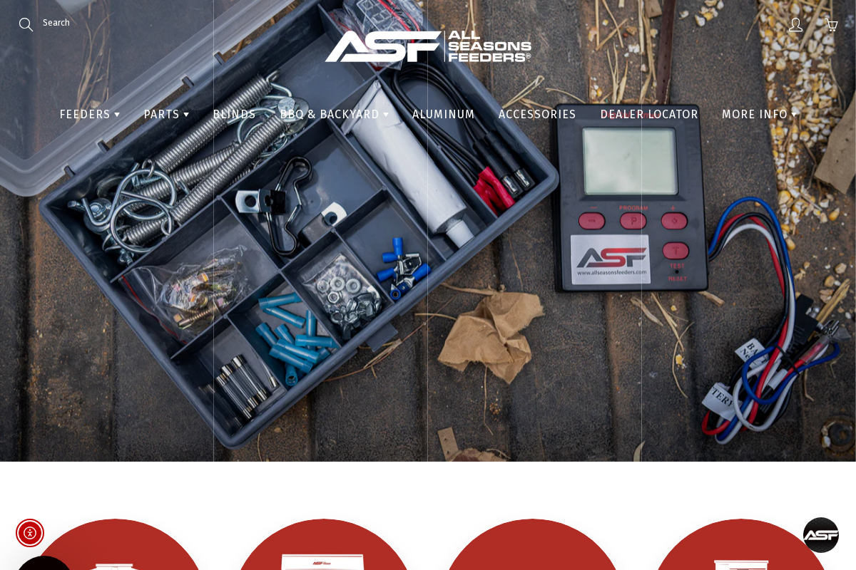 All Seasons Feeders homepage screenshot