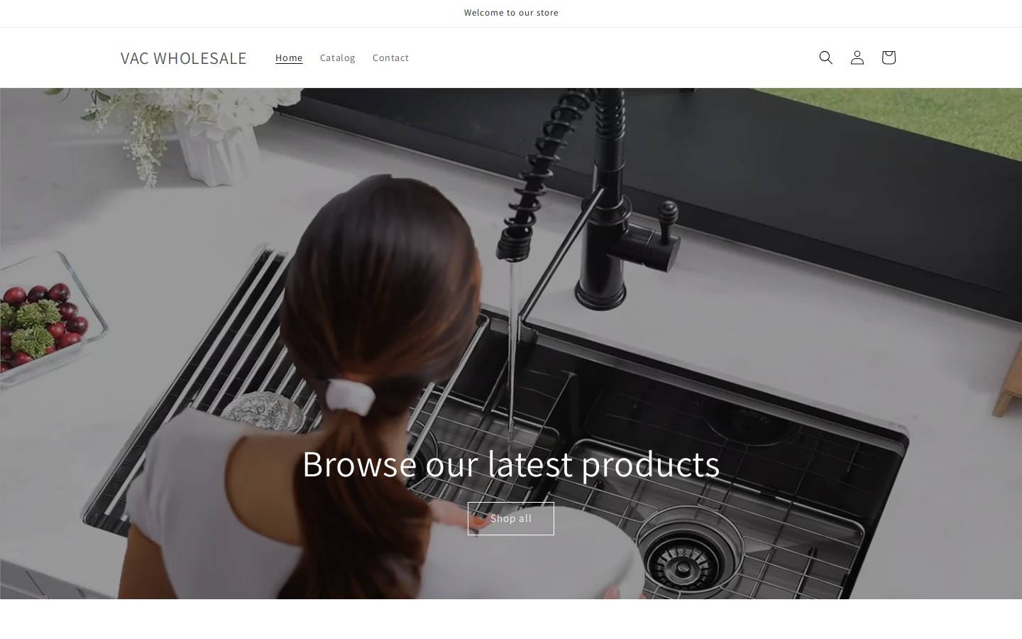 allsink.com homepage screenshot