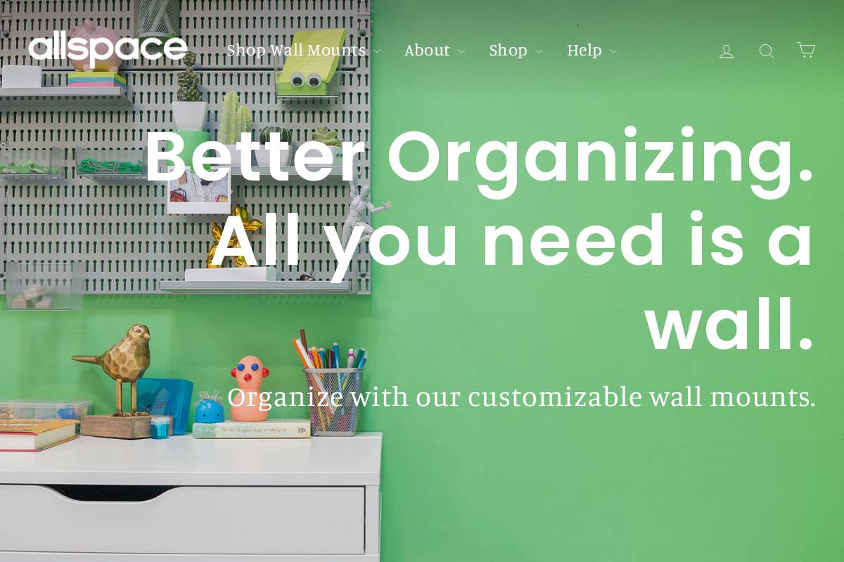 allspacehome.com homepage screenshot