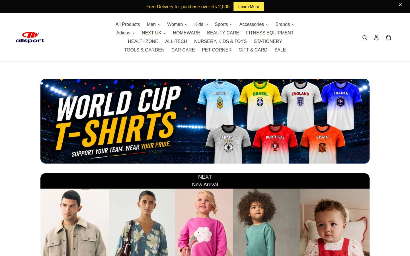 allsport.mu homepage screenshot