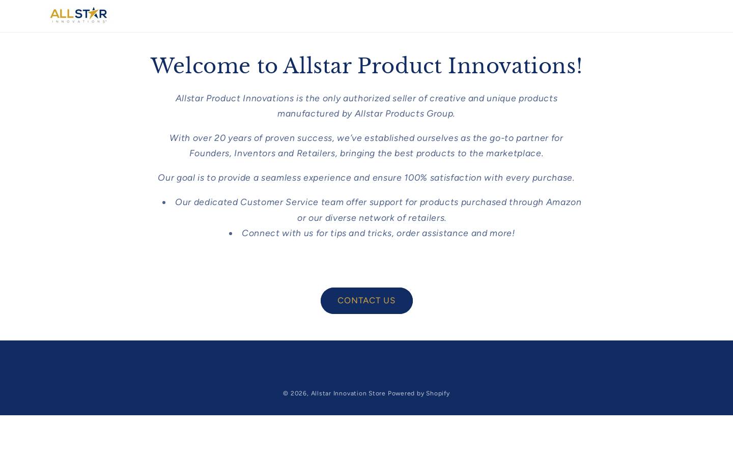 allstarinnovationstore.com homepage screenshot